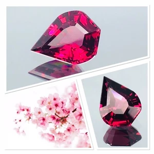 Rhodolight Garnet Rich cherry blossom pink 1.70 Carat LC Competition cut - Picture 1 of 12