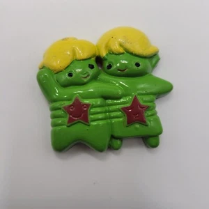 Imán de nevera de plástico vintage para astrología Géminis signo zodiacal - Imagen 1 de 3