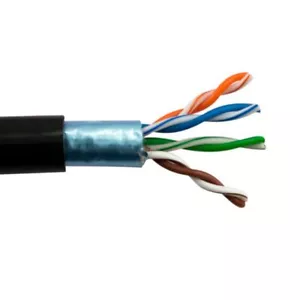 SCP CAT5E-SH-BK Shielded 350 MHz 24 AWG 4-Pair F/UTP CAT5E Cable By the Foot - Picture 1 of 1