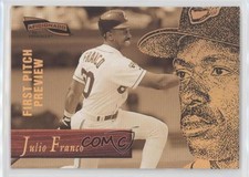 1996 Pinnacle Aficionado First Pitch Preview Julio Franco #60