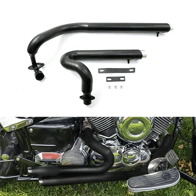 Tubos de escape escalonados Shortshots para Yamaha V star 650 XVS650 Dragstar 650 Foto 1 de 4