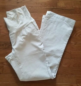 Old Navy Maternity Everyday Bootcut Khaki Chino Beige Pants Size XS Panel EUC - Picture 1 of 11