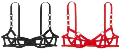 $80 VICTORIAS SECRET LUXE LINGERIE VERY SEXY STRAPPY UNLINED BALCONET BRA NWT - Image 1 of 2