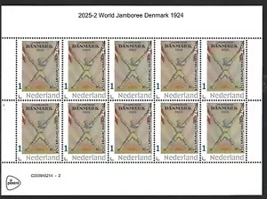 Niederlande 2025-2 World Scout Jamboree Kopenhagen Dänemark 1924 Bogen mnh/postfris - Bild 1 von 1