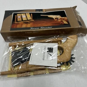 Vtg 90’s Star Case Pistol Rubber Band Gun Original Box Wooden Customized target - Picture 1 of 16