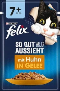 FELIX So gut wie es aussieht Senior Katzenfutter nass in Gelee, mit Huhn, 26 PK - Bild 1 von 2