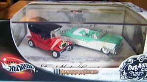 HOT WHEELS FORD MOTOR CO FAB FORDS LE 2 Car Set 56 FORD CONVERTIBLE & MODELT MIB - Picture 1 of 5