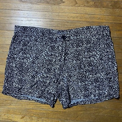 Pantalones Cortos Glory Desteñidos Talla 12 Mujer Negro Blanco Transpirable Elastizados Patrón Manchado Foto 1 de 4