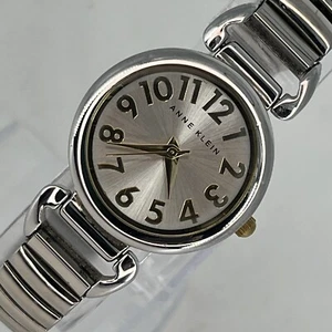 Anne Klein Women's Watch AK1563 Silver Tone Stretch Band Silver Dial NEW BATTERY - Picture 1 of 11