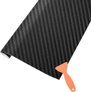 Adesivo Carbonio Fibra in Vinile Con Raschietti in Plastica,1500 X 300Mm 3D Ades - Foto 1 di 12
