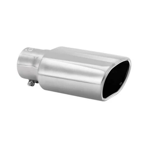 Car Exhaust Tip Rectangle Stainless Steel Muffler Pipe Tip Fit 2.5 Inch Diameter - Foto 1 di 6
