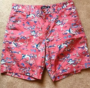 Mens 36 Shorts Chaps Swordfish cotton Melon/blue Palm Trees Sailboats - Picture 1 of 6