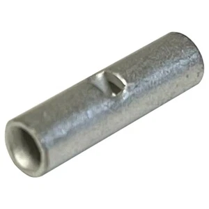(100) Non-Insulated 16-14 Gauge Seamless Butt Splice Connector Wire Terminal USA - Picture 1 of 3
