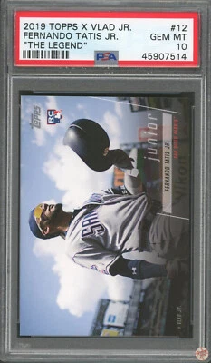 2019 TOPPS X VLAD JR. FERNANDO TATIS JR “THE LEGEND” #12 PSA 10 POP 67 (514) - Image 1 of 2