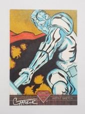 SUPERMAN the Legend Cryptozoic Steel Chris Thorne Sketch Card Dc Comics