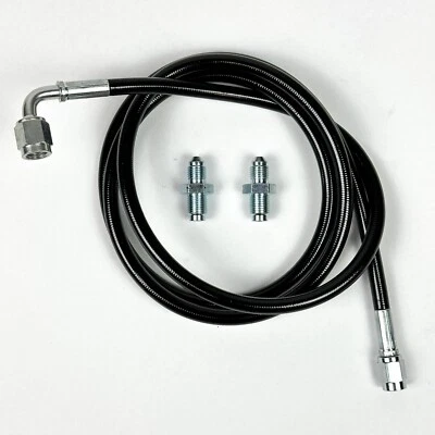 Complete Black Stainless Steel Clutch Line Kit for 1992-1995 Honda Civic EG B D - Image 1 of 3