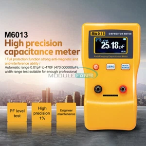 M6013 ESR Misuratore di Capacità Ohm Resistenza Portatile Condensatore Tester Circuito - Foto 1 di 19