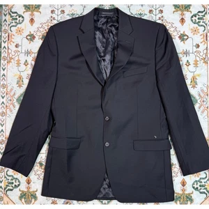 Vintage Ralph Lauren Polo Herren Schwarz Wolle Zwei Knopf Blazer Jacke Größe 42 L - Bild 1 von 6