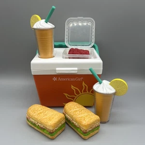 American Girl Puppe Rentner Strand Kühlbox Set Essen Getränke - Bild 1 von 7