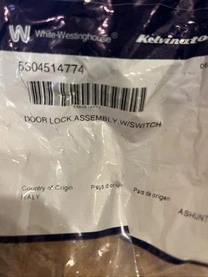 Conjunto de cerradura de puerta con interruptor OEM 5304514774White-Westinghouse Foto 1 de 3