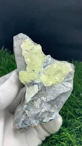 323 Gramm faszinierendes seltenes natürliches Gelee wie gelber Brucit Mineral Probe - Bild 1 von 8