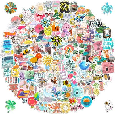 Aesthetic Sticker Set 200 Stück wasserfest Vinyl Aufkleber Scrapbook Laptop - Bild 1 von 4