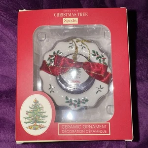 Spode Christmas Tree Ceramic Ornament Double Wreath - Picture 1 of 1