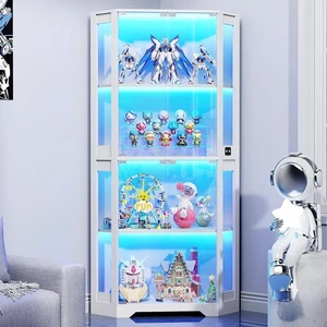 Minifiguras Esquina Vitrina 4 Niveles LED Figura Diecast Tarjeta Coche Curiosidades Gabinete - Imagen 1 de 7