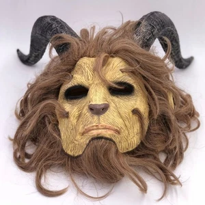 Cosplay Beauty And The Beast Mask Prince Horror Beast Long Hair Masquerade Mask - Picture 1 of 5
