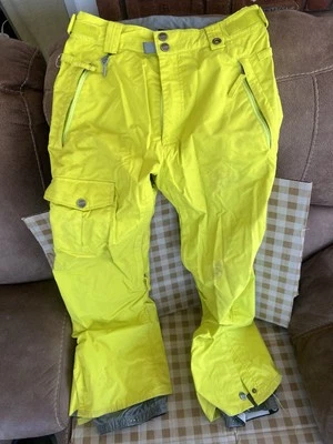 686 Calças Masculinas de Esqui Snowboard XS Amarelo Neon InfiDRY Impermeável L1W206-USO PESADO - Imagem 1 de 4