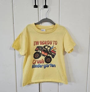 Boys Monster Truck I'm Ready to Crush Kindergarten Graphic Tshirt XS - Picture 1 of 5