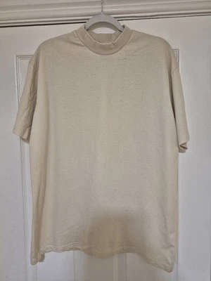 Boohoo Man Cargo T Shirt in Cream / Beige - Image 1 of 4