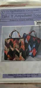 NEW  UNCUT Craft Sewing Pattern VTG Cozy Pattern Org, Take Anywhere Tote Lot18 - Picture 1 of 1