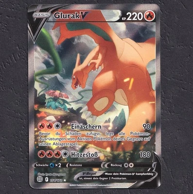 Glurak V 154 BRS Strahlende Sterne Alt Art Deutsch Pokemon Karte TCG Near Mint - Bild 1 von 2