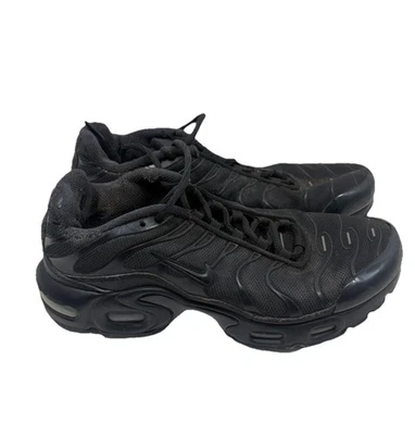 Nike Air Max Plus GS Triple Black Batman Size Womens 8.5 (7Y) CD0608-001 - Image 1 of 4