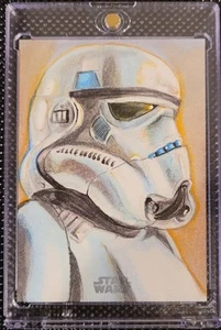Topps Star Wars Galaxy Stormtrooper Artist Sketch Card 1/1 Miller - Picture 1 of 2