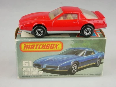 51-E/12-E Pontiac Firebird SE - 52314 Matchbox Superfast Lesney - Immagine 1 di 4