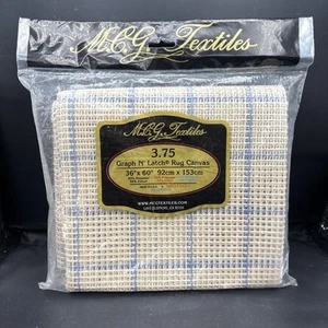 MCG Textiles 3.75 Graph ‘N Latch Rug Canvas 36” X 60” for Latch Hook New Sealed - Picture 1 of 4