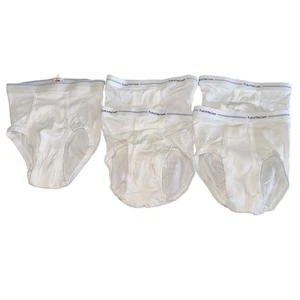De Colección Años 90 NOS 5 Pr Niños Fruta del Telar Blanco Ropa Interior Calzoncillos Tighty Whities 8 - Imagen 1 de 4