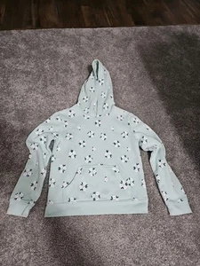 Girls Medium 8 Hoodie Sweatshirt Seafoam Green With Tint White Daisies - Picture 1 of 6