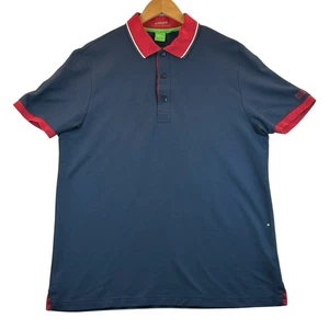 Polo uomo Boss Hugo Boss Green Label Moisture Manager taglia L blu rosso bianco - Foto 1 di 16