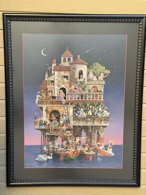 James Christensen 1997 LE 30x22.5  Lithograph Print SUPERSTITIONS Frame 30x38 - Image 1 of 4