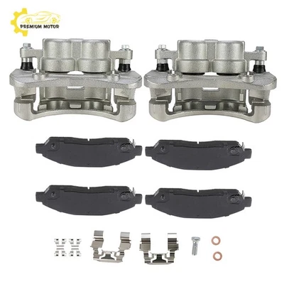 Front Brake Calipers And Ceramic Pads Diver + Passenger For 2004-2008 GMC Canyon Foto 1 de 4
