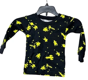 Carter’s Baby Boy’s Rocket and Space Pajama Top, Black/Yellow, Sz. 18 - Picture 1 of 6