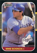 1987 Donruss Baseball Card #130 - Mike Scioscia - Los Angeles Dodgers