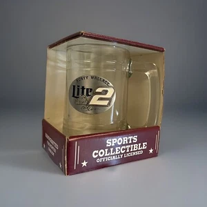 1998 NASCAR Rusty Wallace #2 Miller Lite Glass Pewter Emblem Mug - Picture 1 of 6