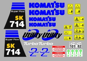 Komatsu sk 714 decalcomanie adesivi kit completo - Imagen 1 de 1
