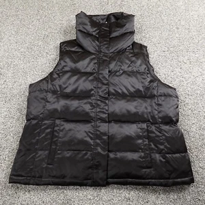 Talbots Vest Womens 2X Black Quilted Goose Duck Down Quilted Puffer Jacket Coat - Picture 1 of 11