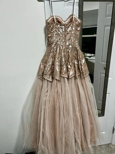 Deb Rose Gold Dress - Size S - Picture 1 of 4