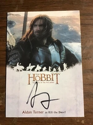 Aidan Turner   Cryptozoic The Hobbit The Battle of the Five Armies Auto  "Kili" - Image 1 of 2